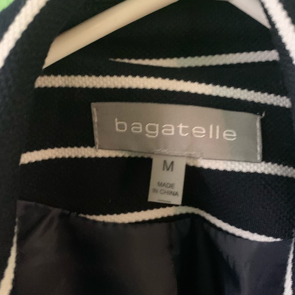 BAGATELLE NAVY & WHITE STRIPE JACKET BLAZER SIZE M - Picture 6 of 6